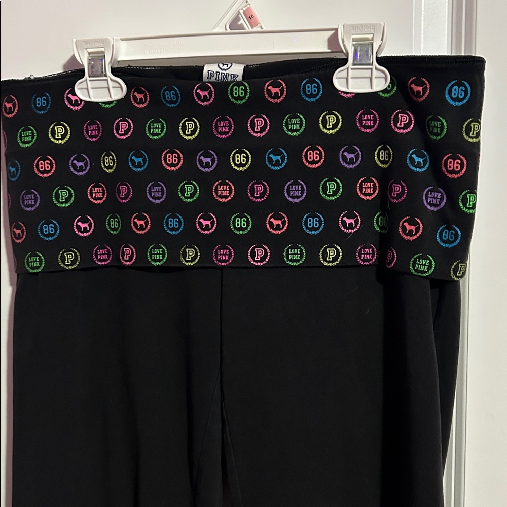 VS Pink fold over flare yoga pants - Picture 5 of 6